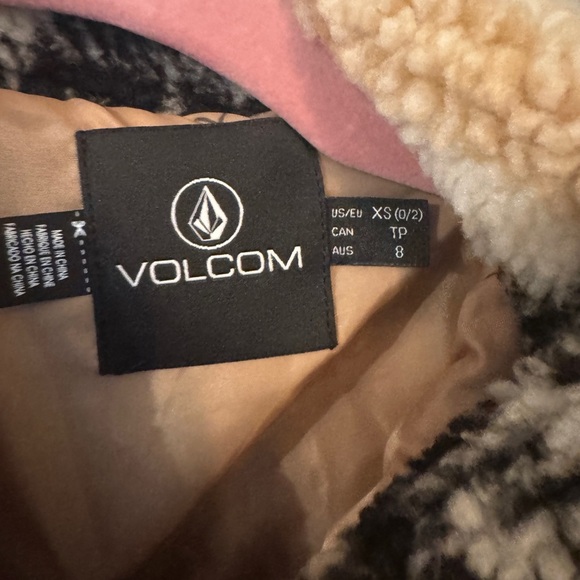 Volcom silent Sherpa plaid Teddy jacket oversized grunge fall winter 90’s Y2K - Picture 7 of 7